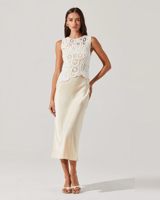 Lace Detail Spaghetti Strap A-Line Maxi Formal Dress for Ballroom Event