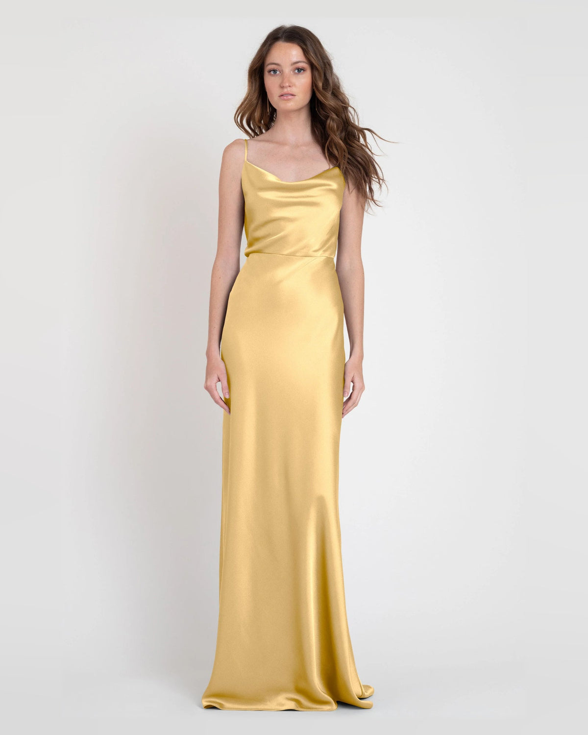 cowl neck slip floor-length formal dress - image 1