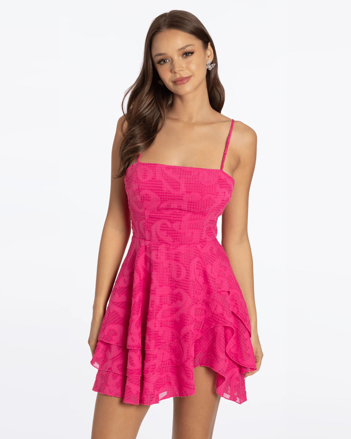 square neck fit-and-flare maxi homecoming dress - image 1