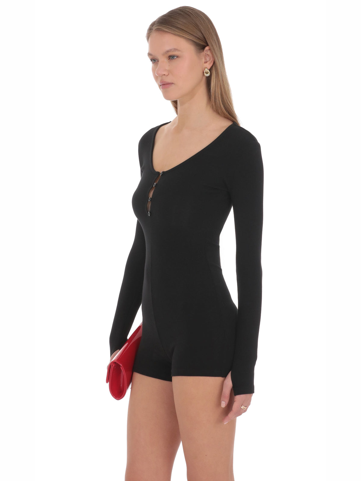Black homecoming dress with a-line silhouette and maxi length