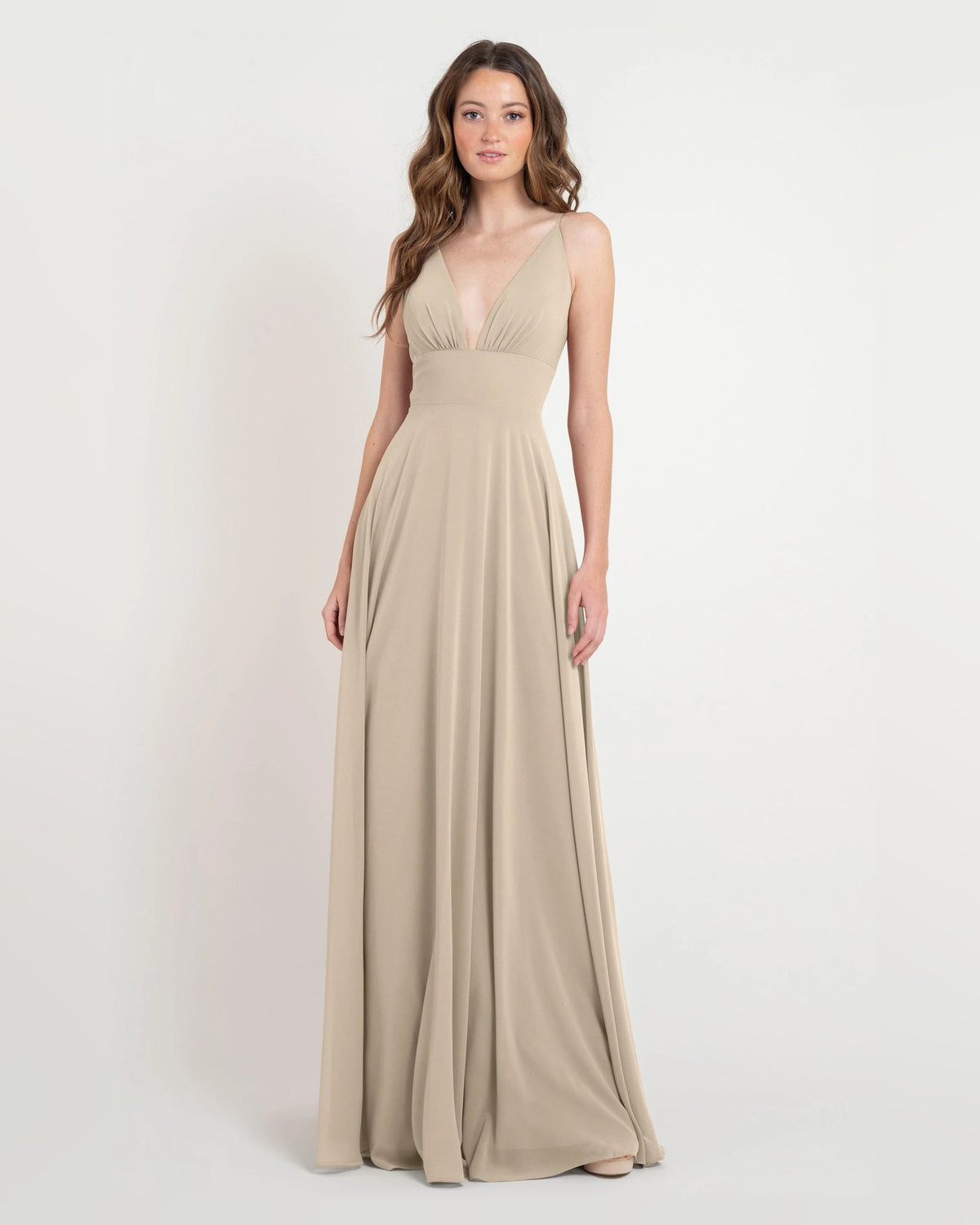 v neck a-line floor-length formal dress - image 1