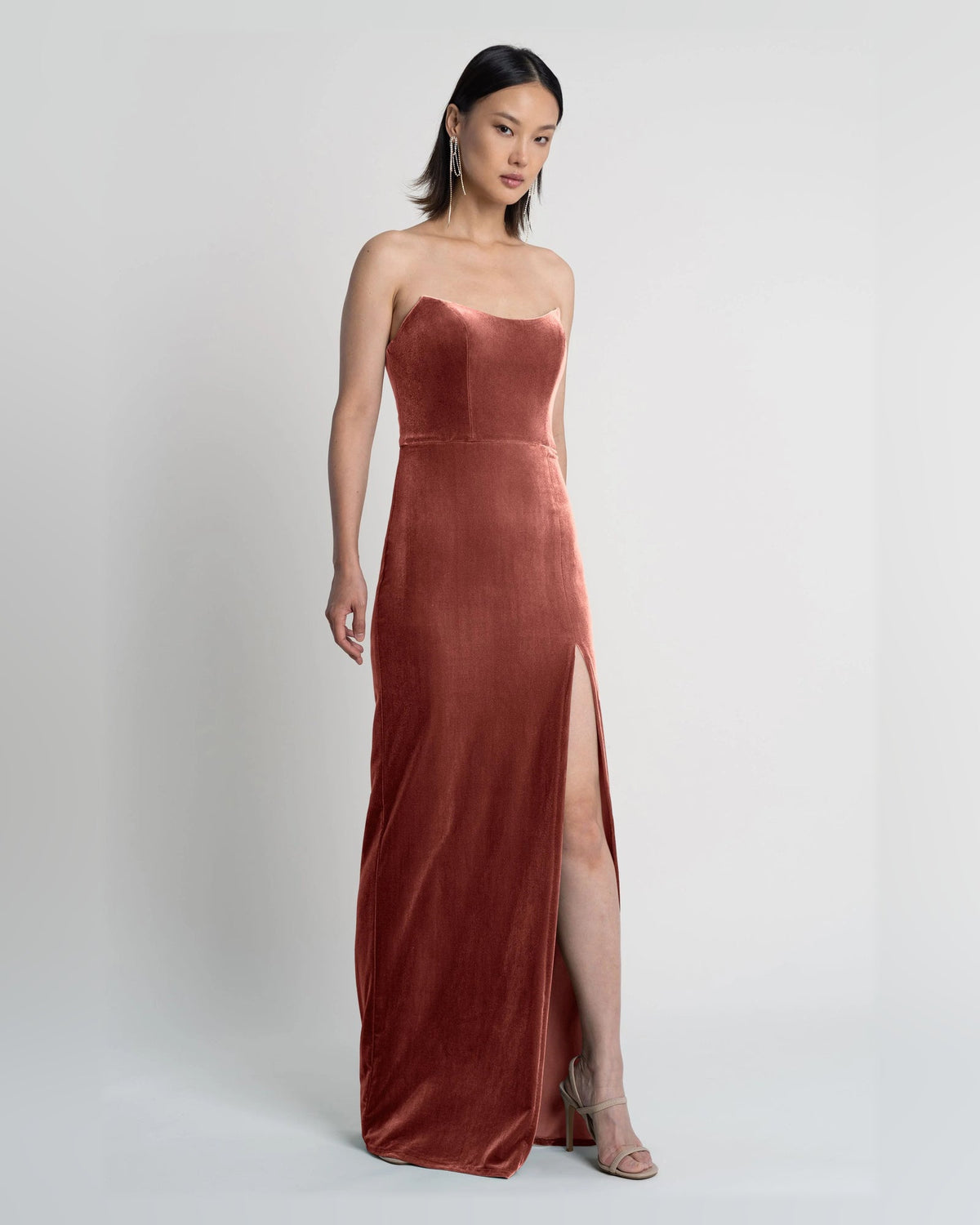 strapless a-line floor-length formal dress - image 1