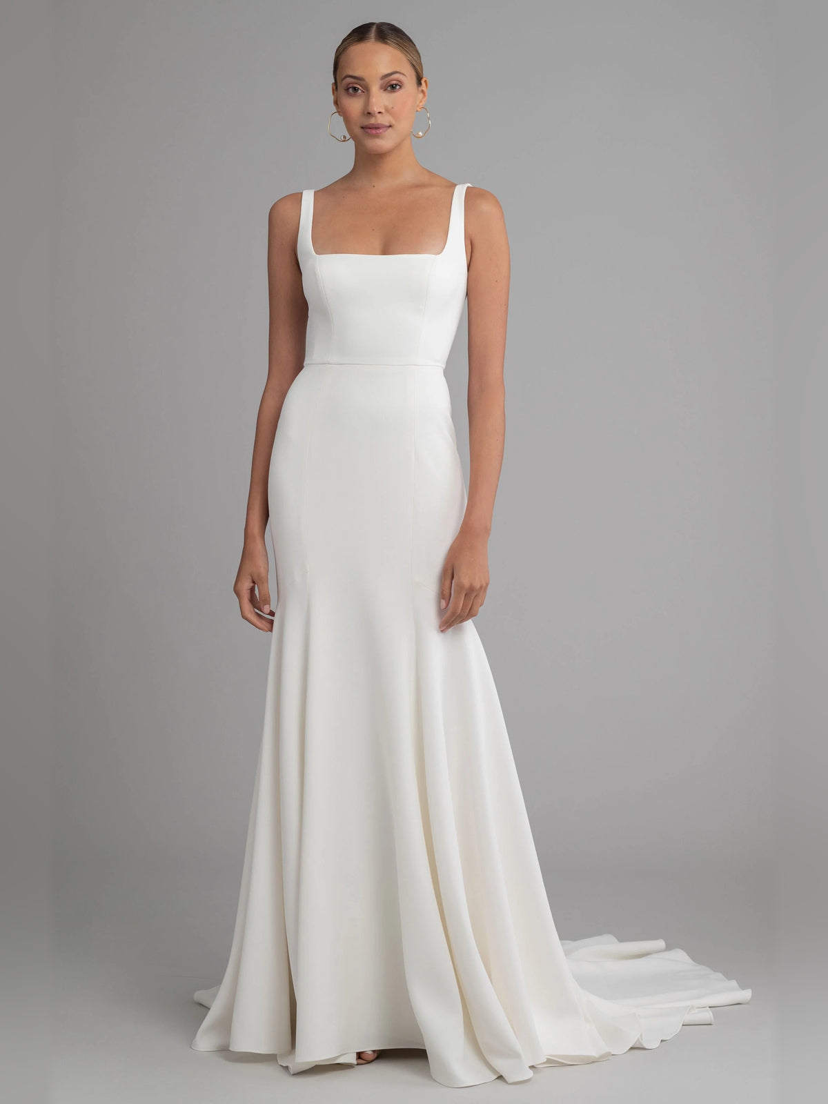 square neck fit-and-flare floor-length formal dress - image 1