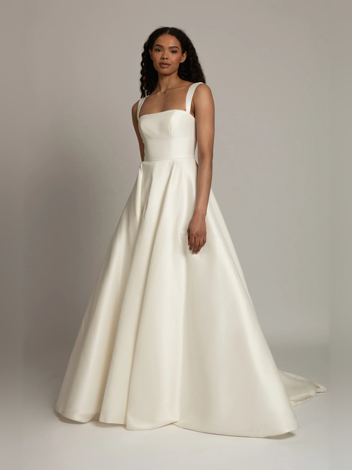 square neck ball-gown floor-length formal dress - image 1