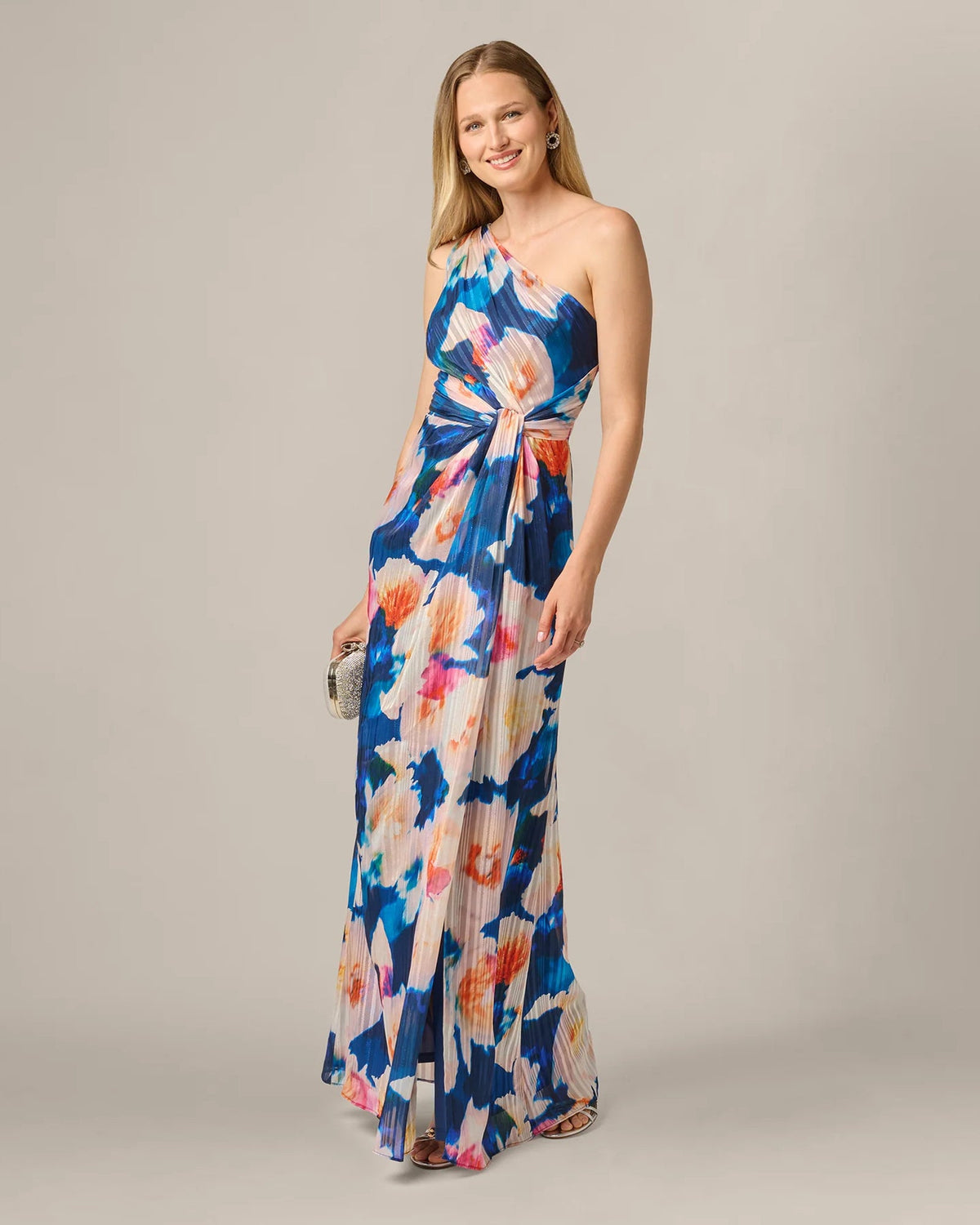 one shoulder mermaid floor-length mother of the bride dress - image 1