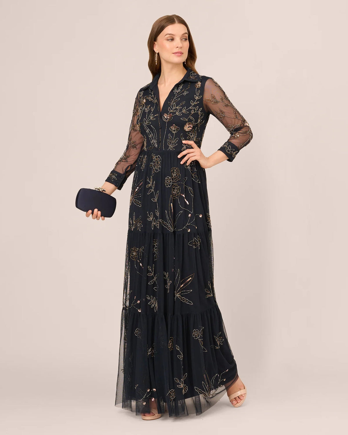 a-line maxi mother of the bride dress - image 1