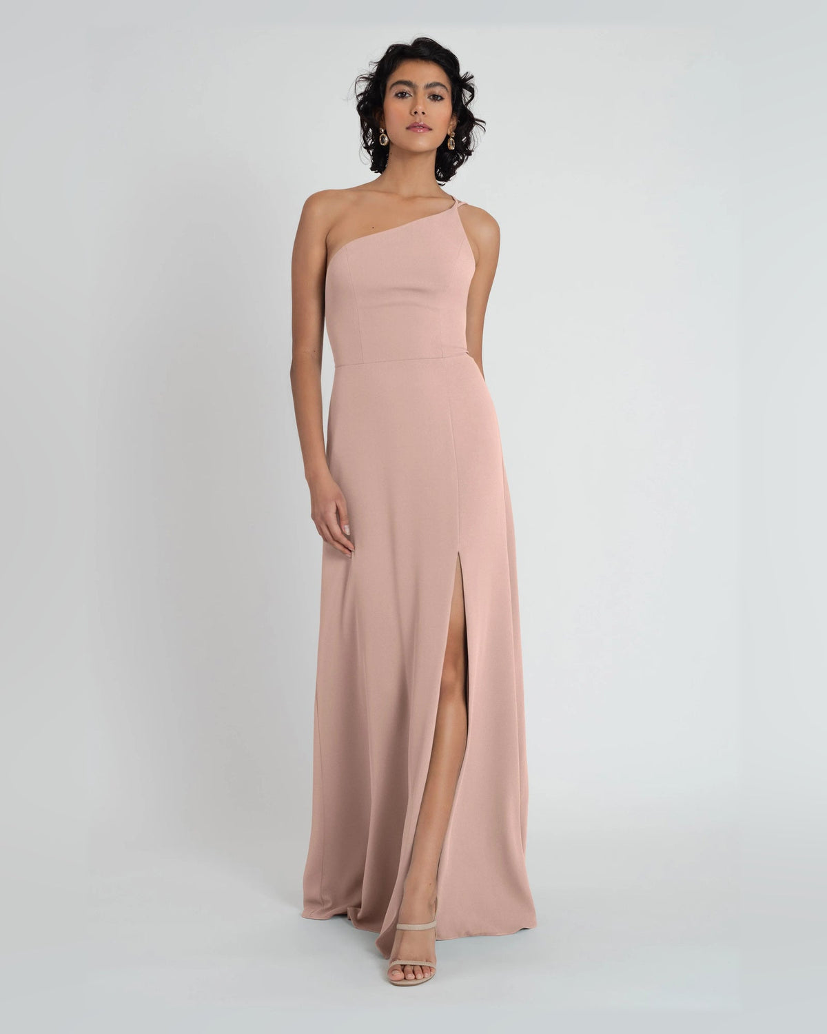 one shoulder a-line floor-length formal dress - image 1