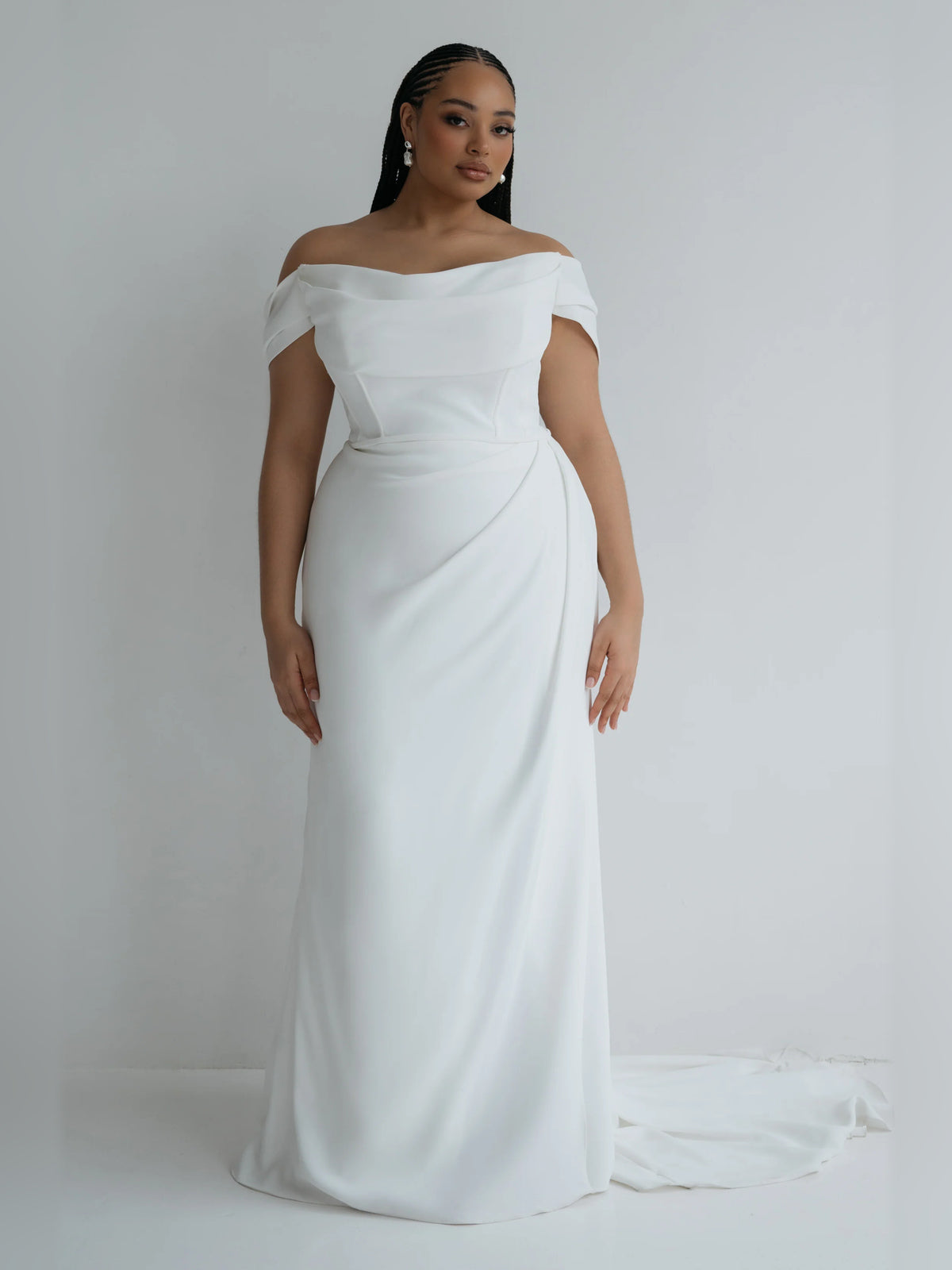 cowl neck a-line floor-length formal dress - image 1