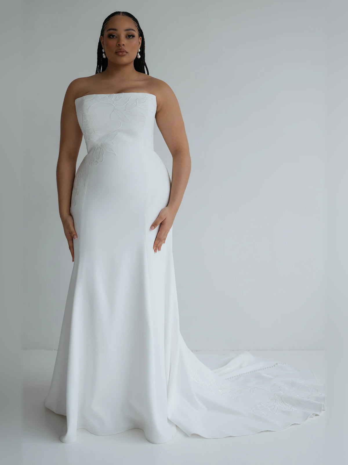 fit-and-flare floor-length formal dress - image 1
