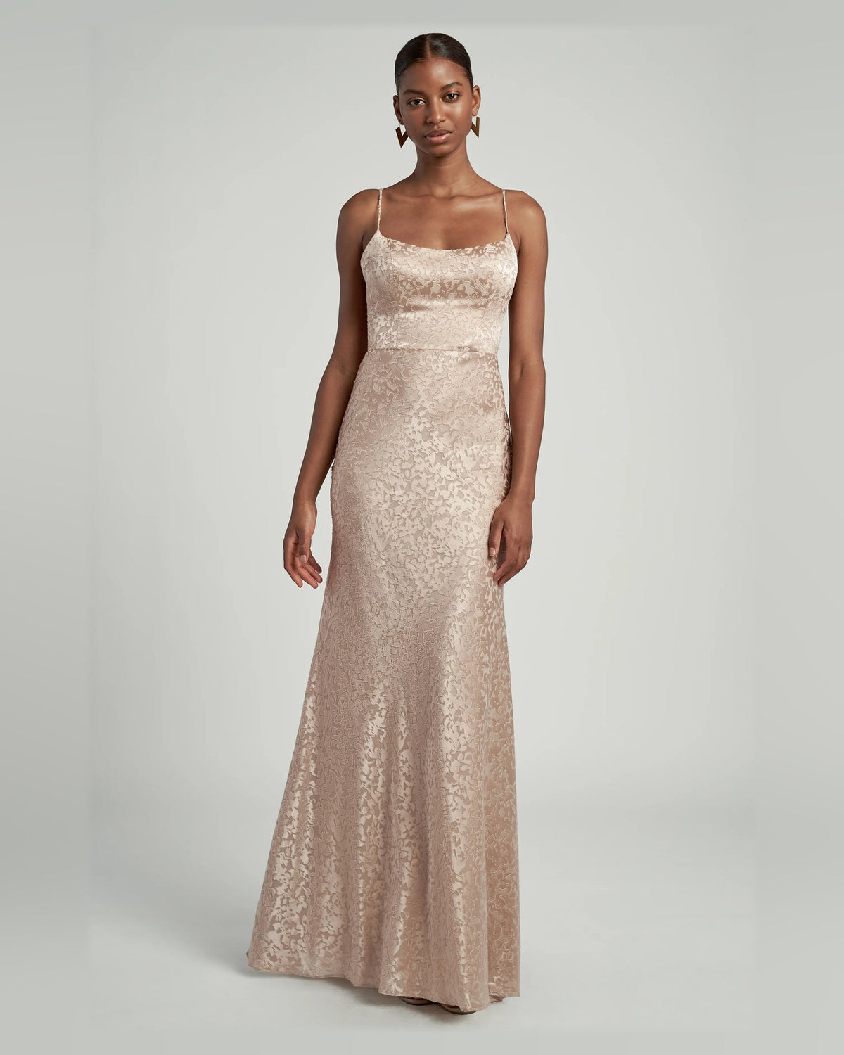 scoop neck a-line floor-length formal dress - image 1