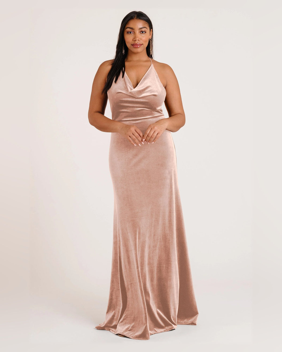 halter neck a-line floor-length formal dress - image 1