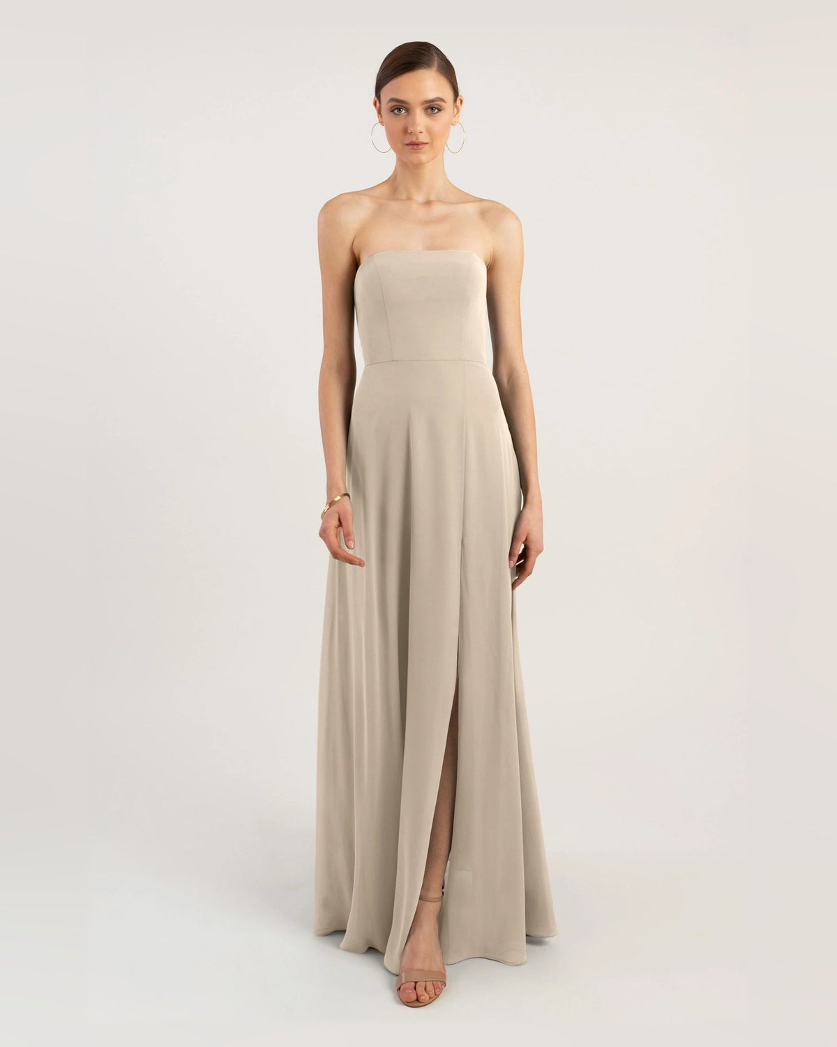 strapless a-line floor-length formal dress - image 1