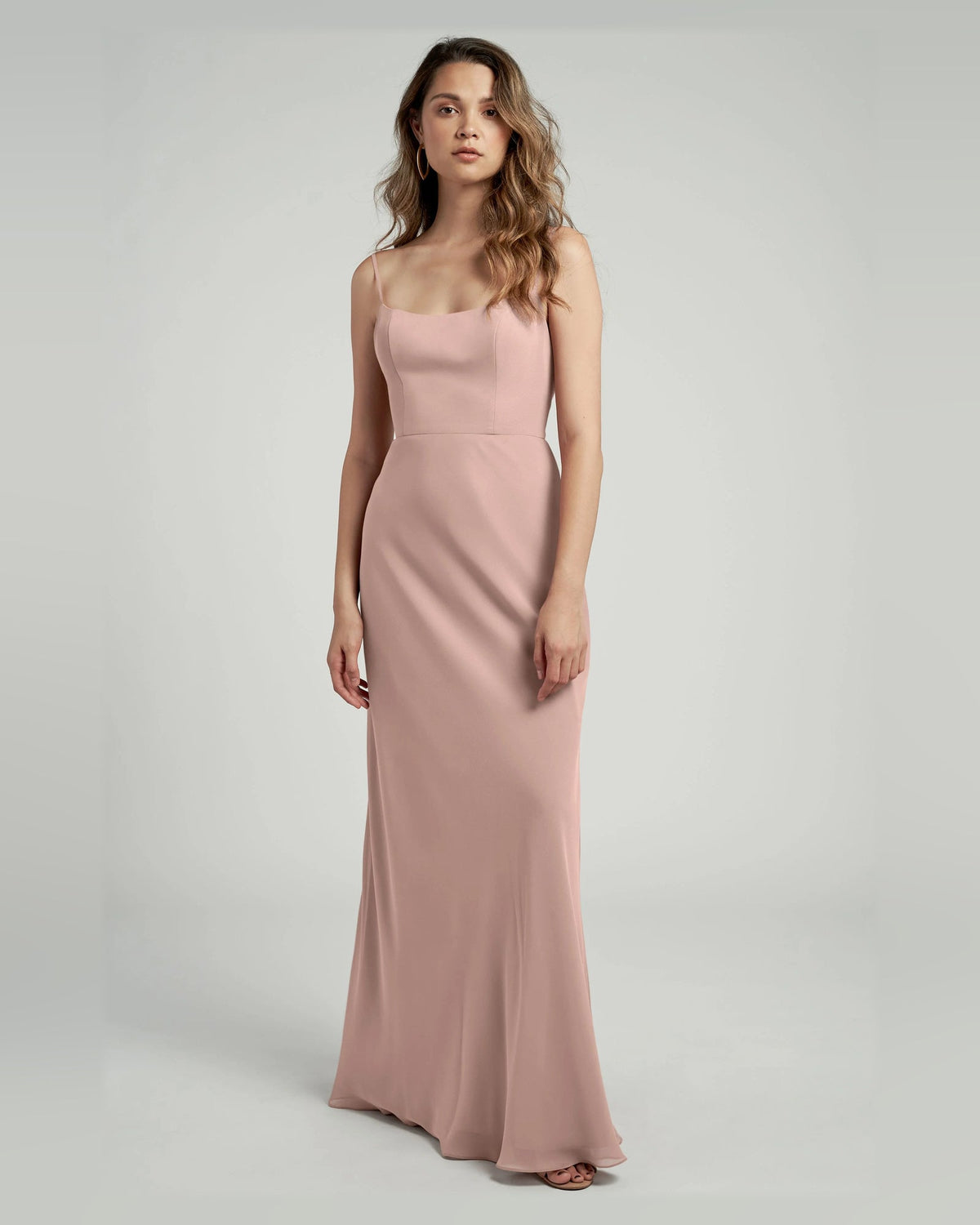 scoop neck slip floor-length formal dress - image 1