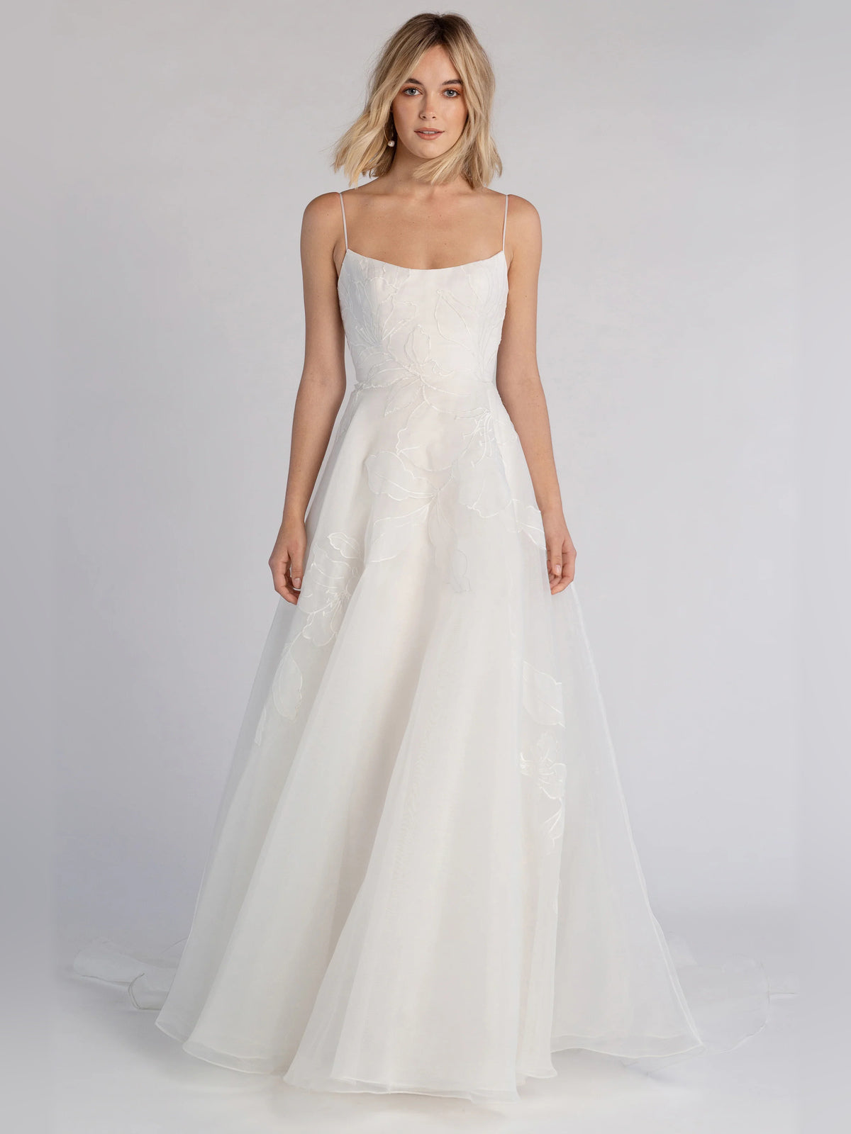scoop neck ball-gown floor-length formal dress - image 1