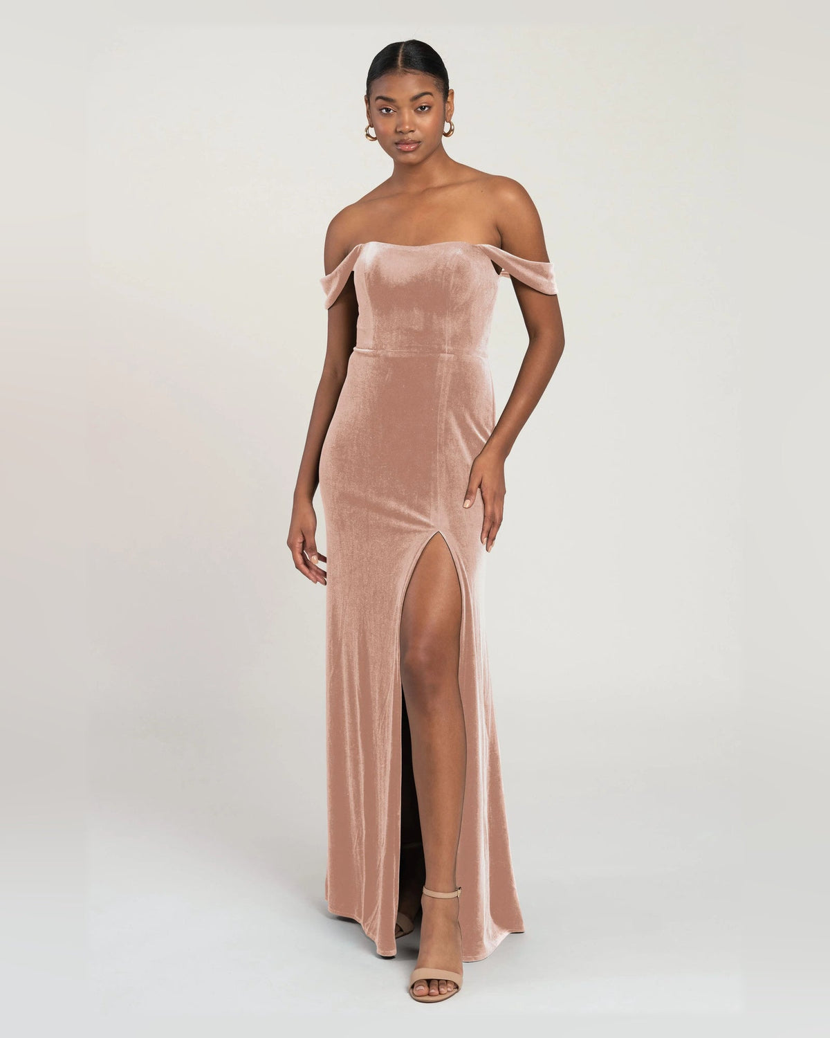 scoop neck a-line floor-length formal dress - image 1