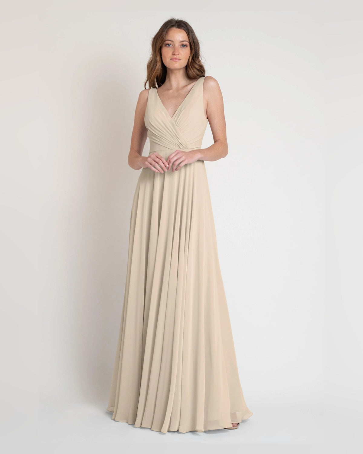 v neck a-line floor-length formal dress - image 1