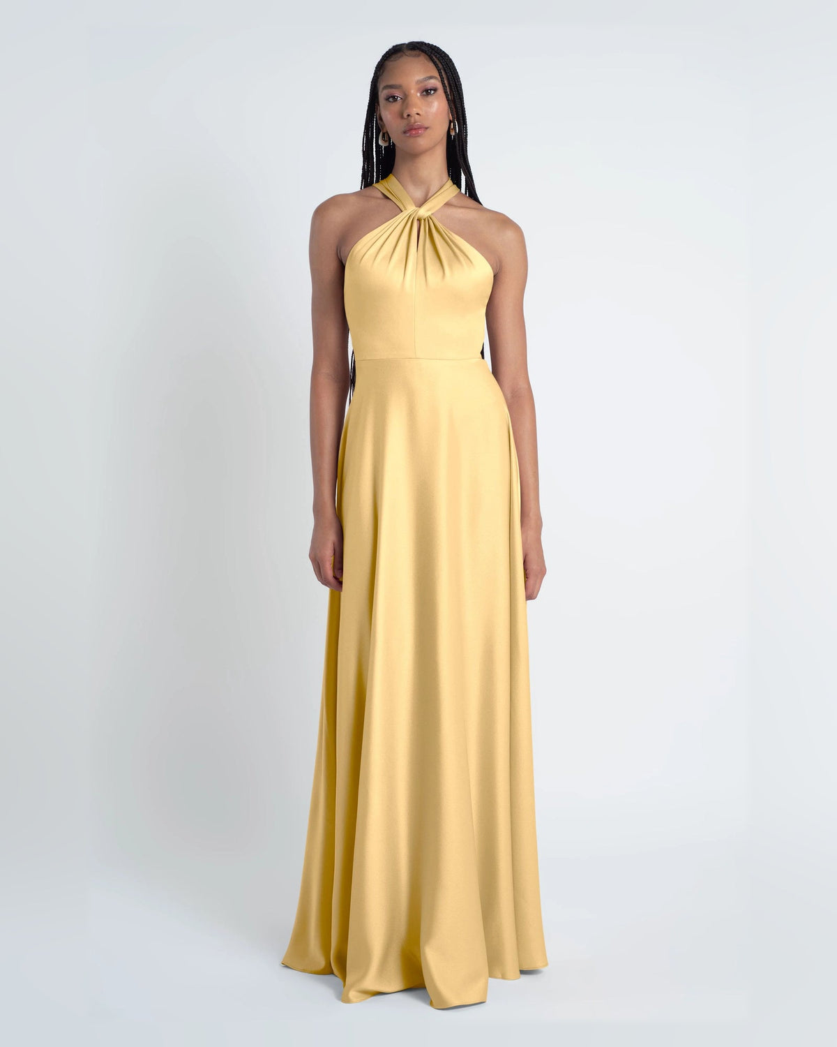 halter neck a-line floor-length formal dress - image 1