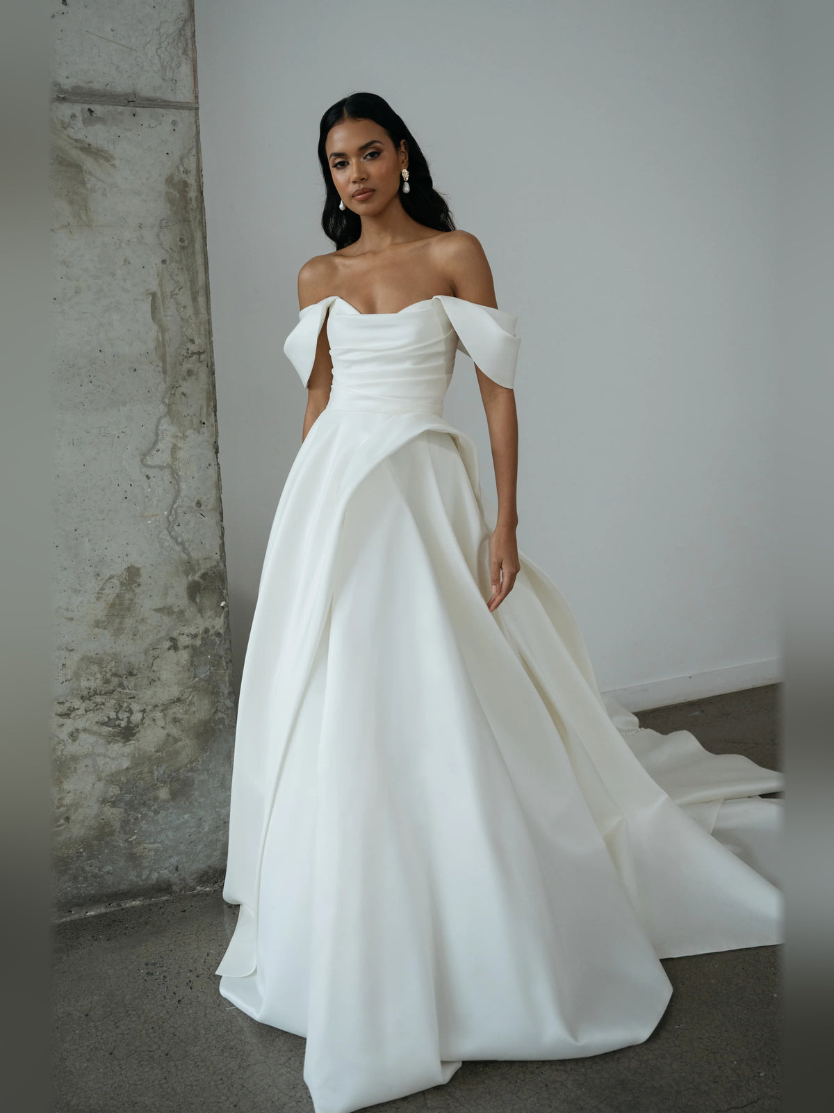 cowl neck ball-gown floor-length formal dress - image 1