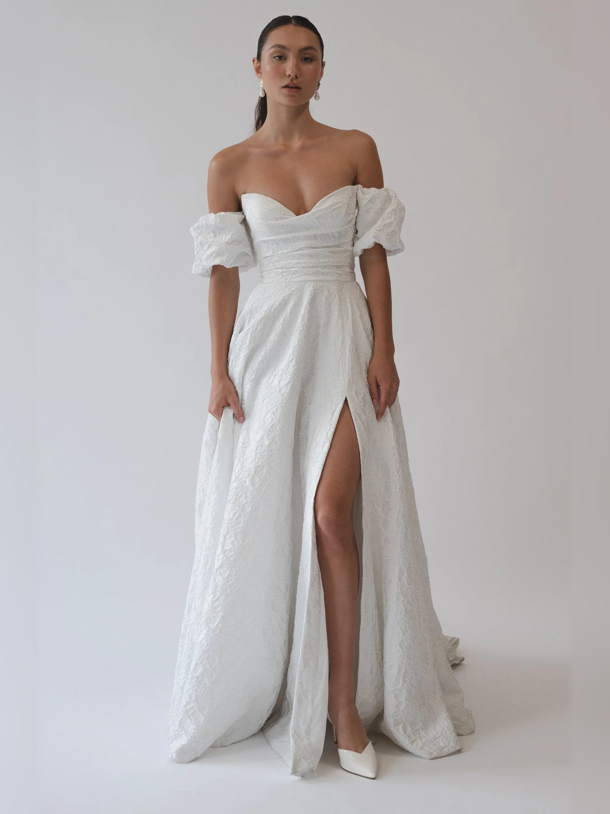 cowl neck ball-gown floor-length formal dress - image 1
