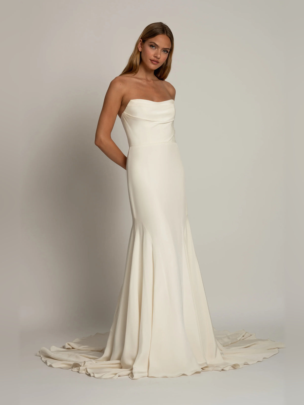 fit-and-flare floor-length formal dress - image 1