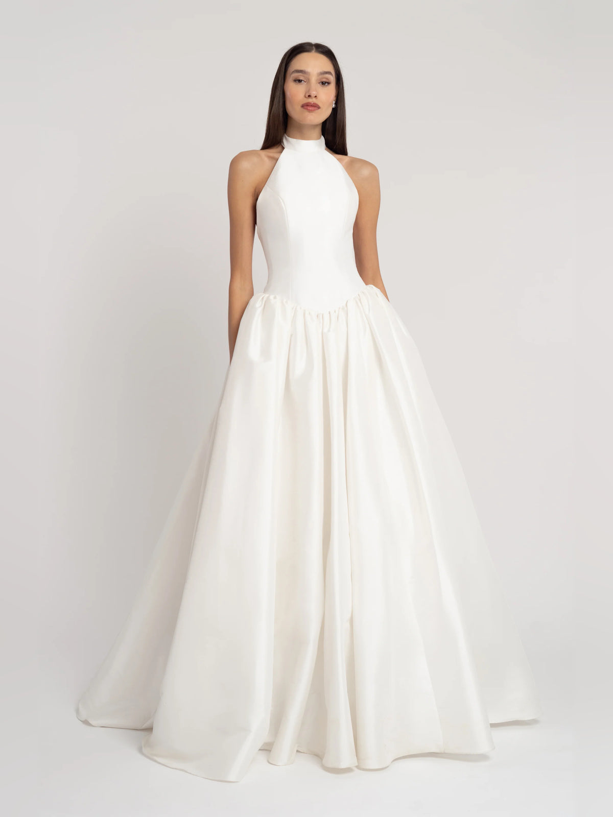 halter neck ball-gown floor-length formal dress - image 1