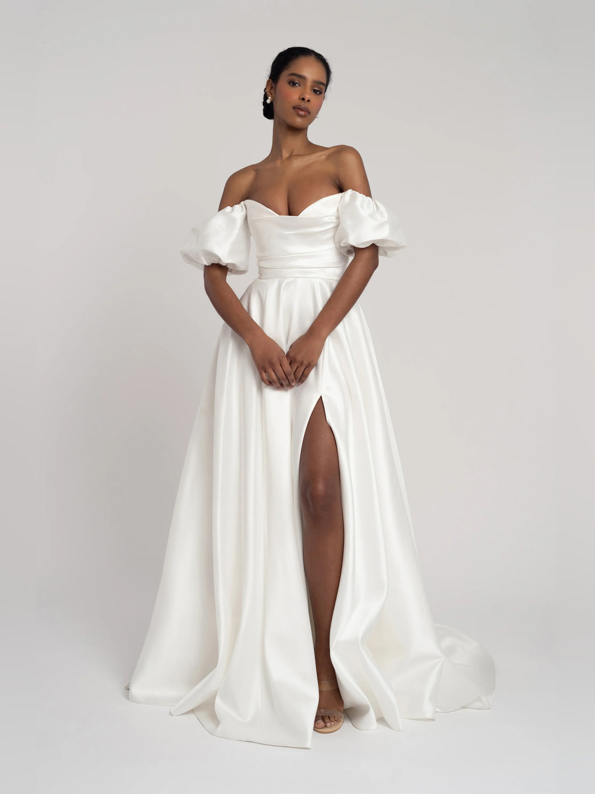 cowl neck ball-gown floor-length formal dress - image 1