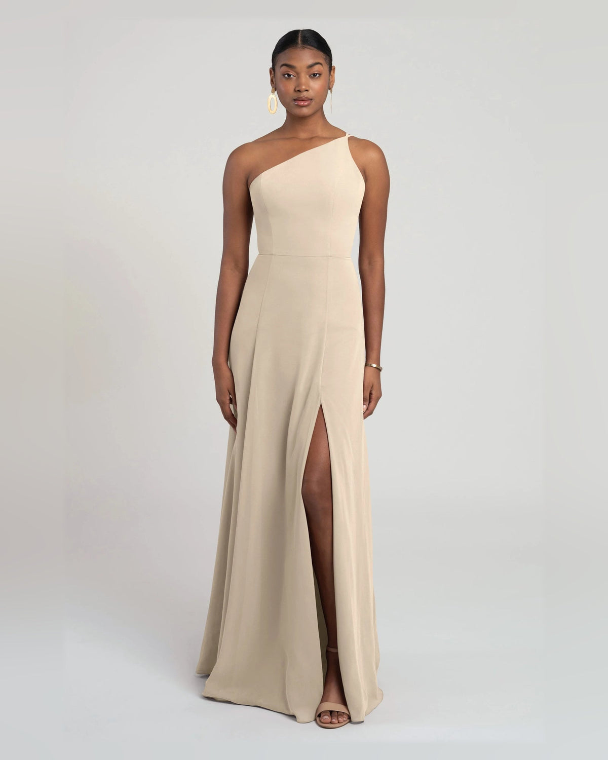 one shoulder a-line floor-length formal dress - image 1