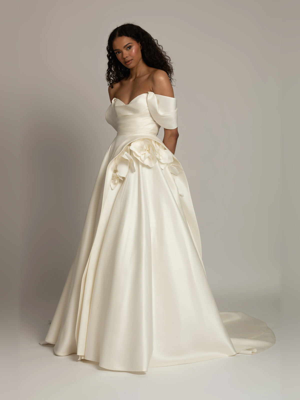cowl neck ball-gown floor-length formal dress - image 1