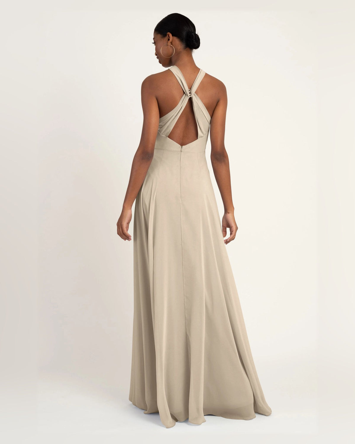 halter neck a-line floor-length formal dress - image 2