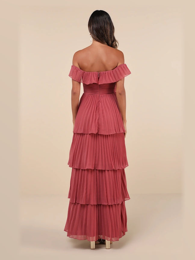 Rusty Rose formal dress with off shoulder neckline