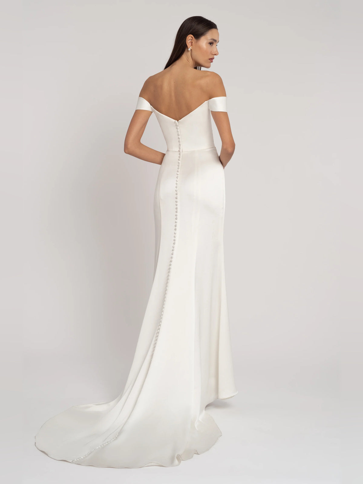 off shoulder a-line floor-length formal dress - image 2