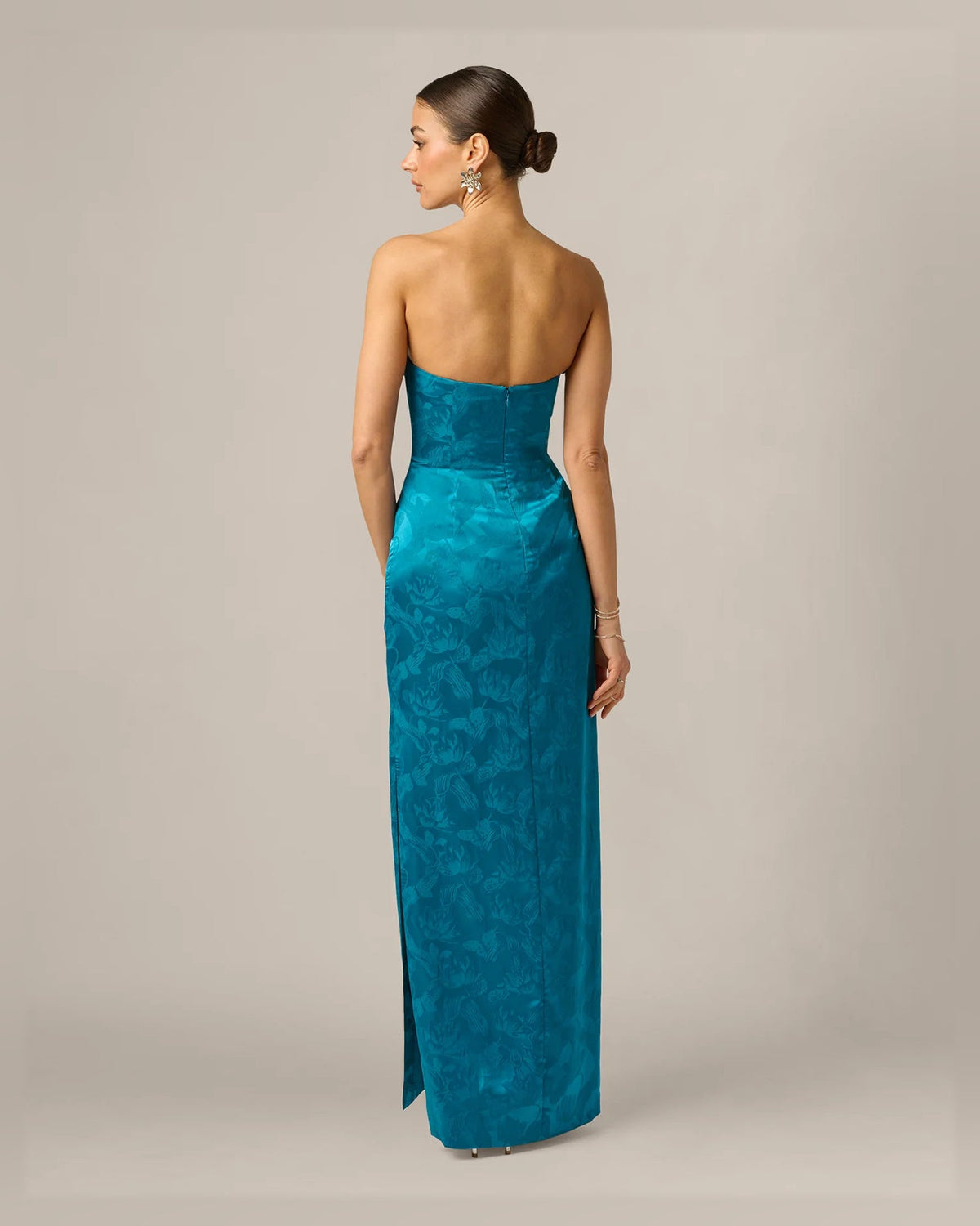 strapless column floor-length formal dress - image 2
