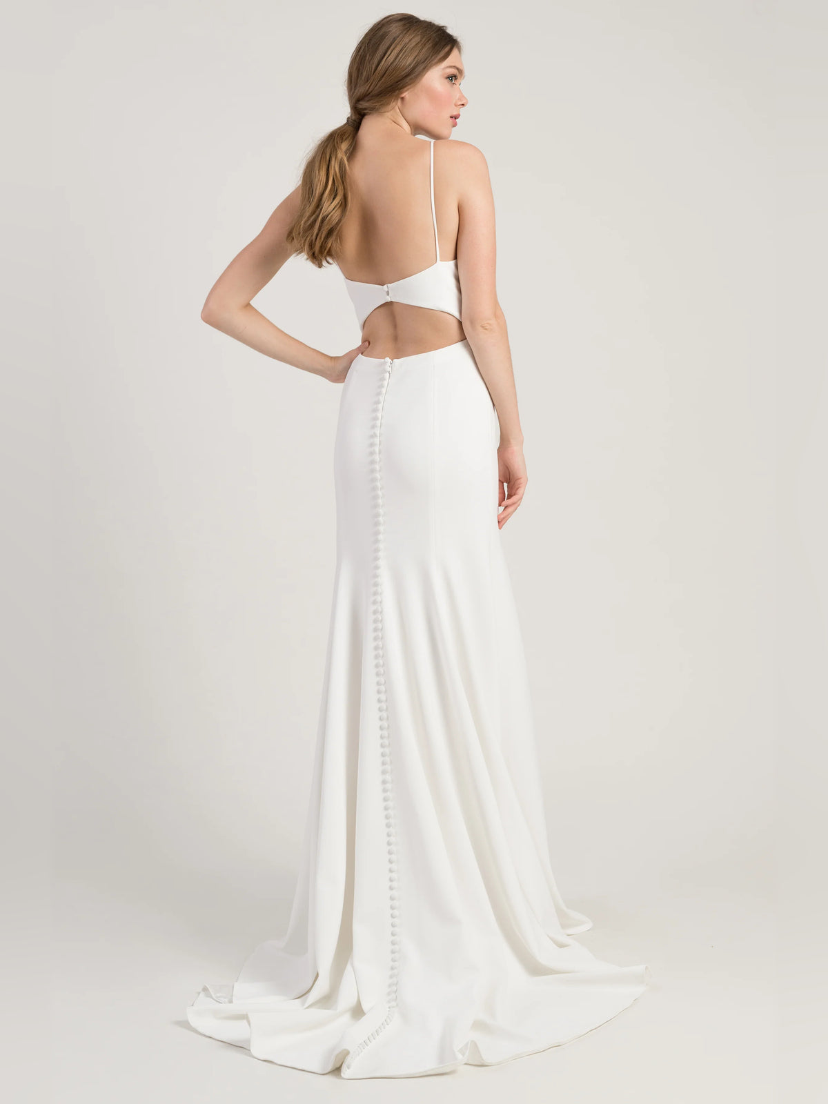 v neck fit-and-flare floor-length formal dress - image 2