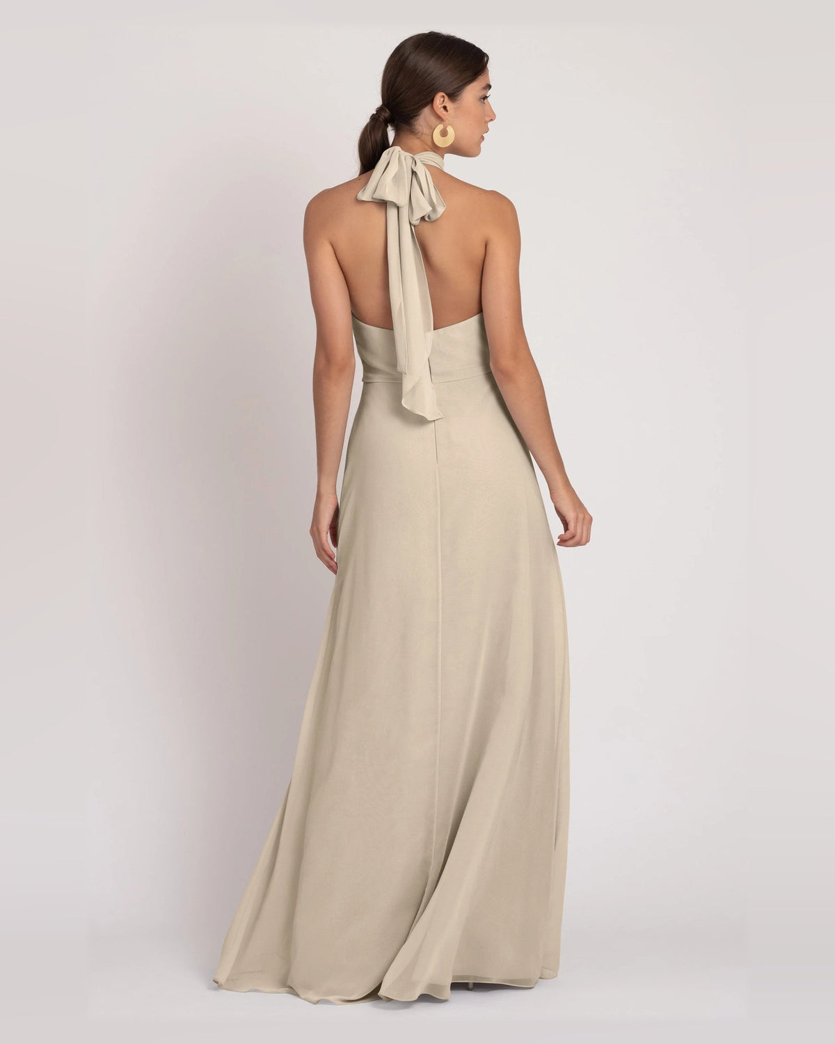 halter neck a-line floor-length formal dress - image 2