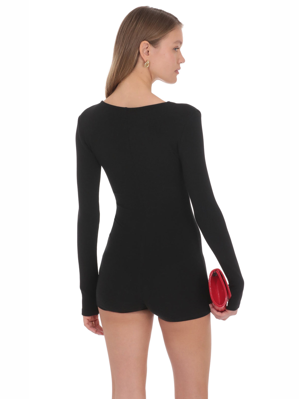 Black homecoming dress with a-line silhouette