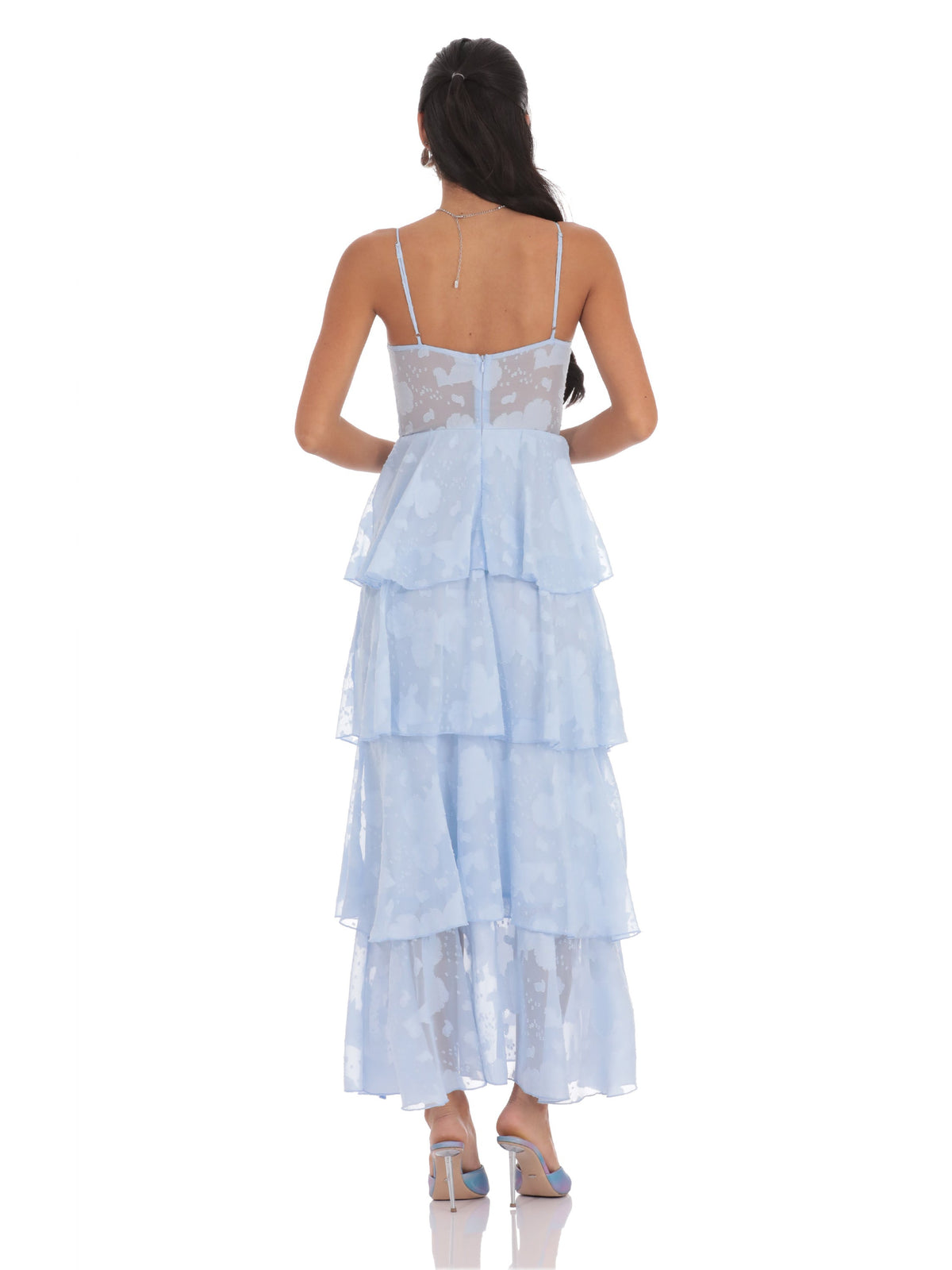 Sky Blue bridesmaid dress with a-line silhouette