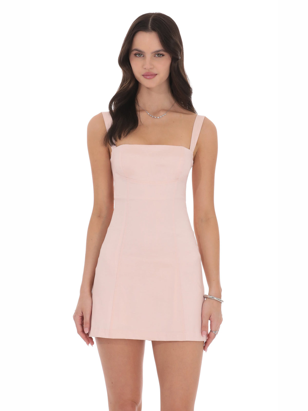 Pink homecoming dress with bodycon silhouette