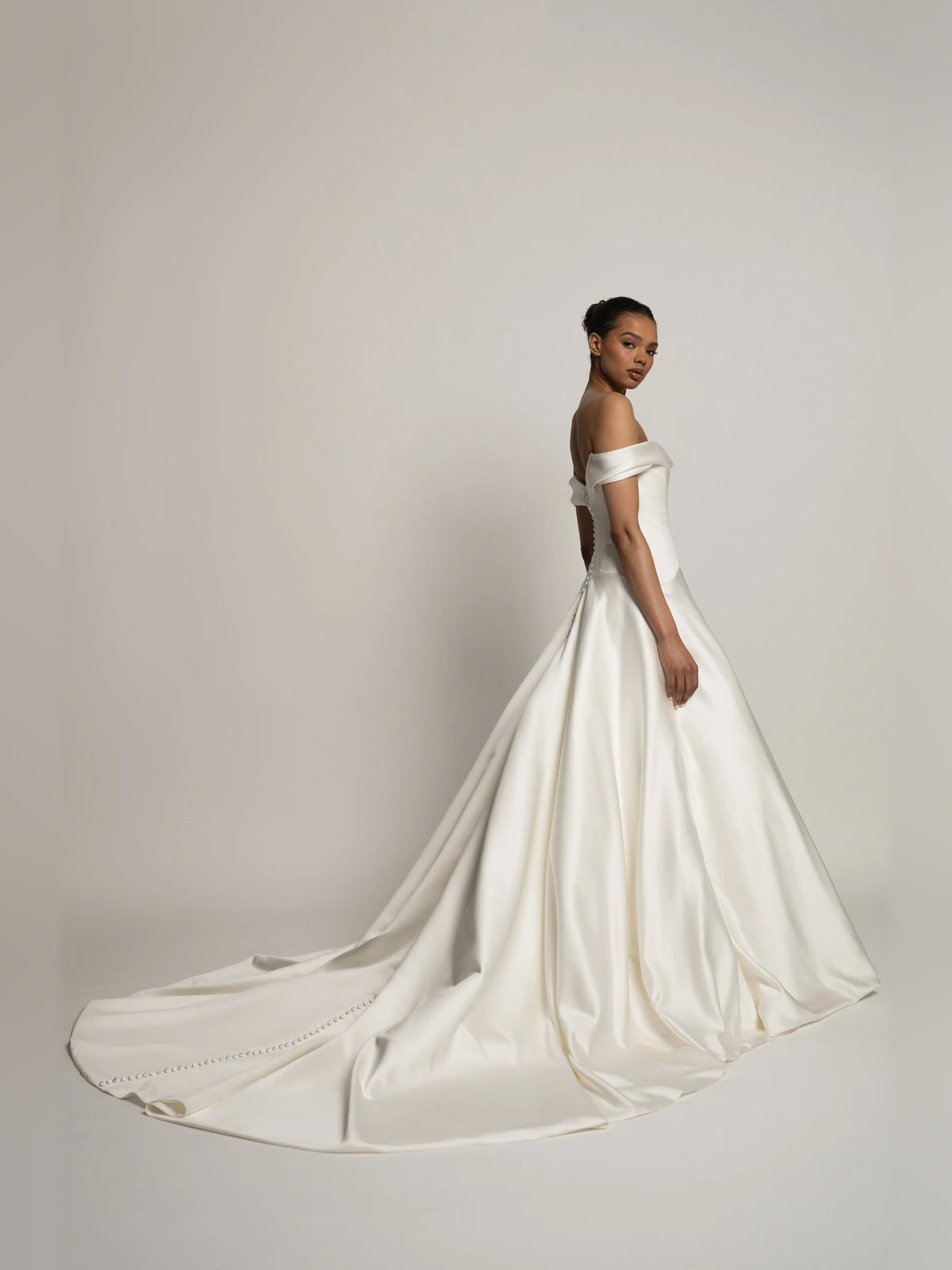 off shoulder a-line floor-length formal dress - image 2