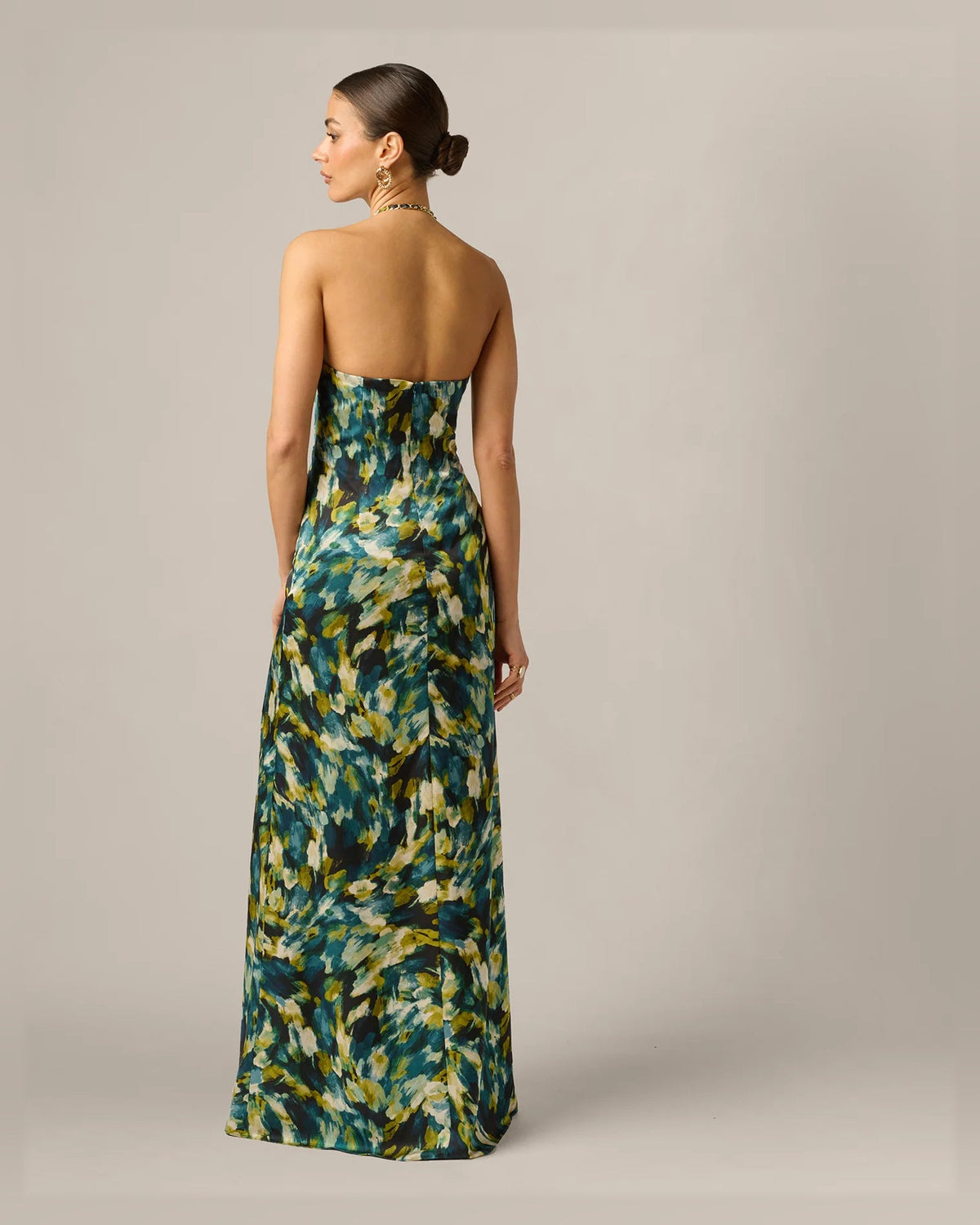 halter neck a-line floor-length formal dress - image 2