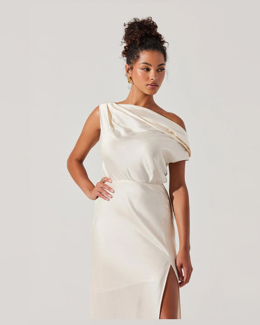 off-shoulder a-line maxi formal dress - image 2