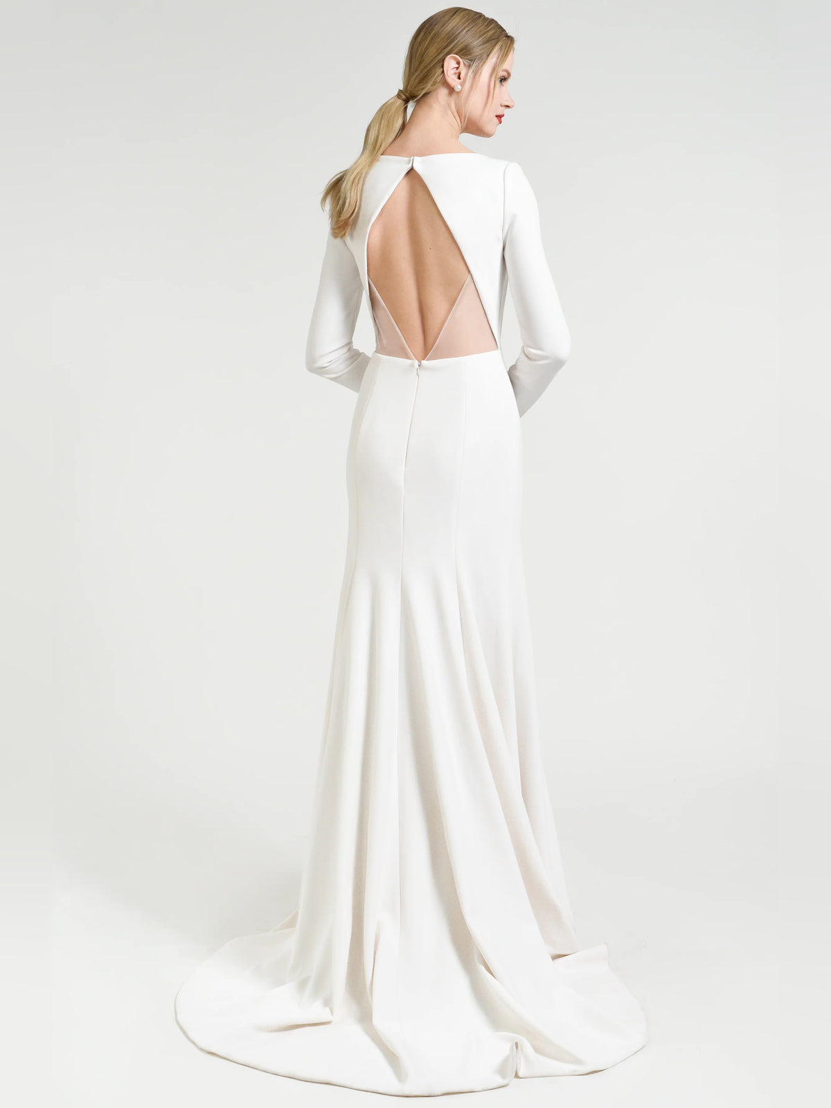 v neck fit-and-flare floor-length formal dress - image 2