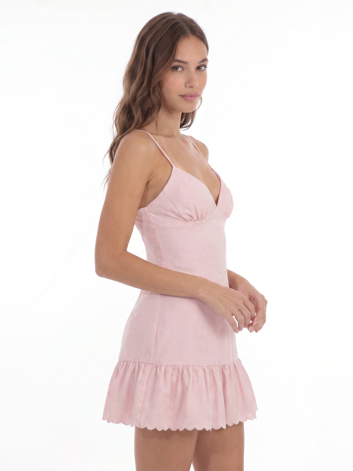 Pink homecoming dress with a-line silhouette