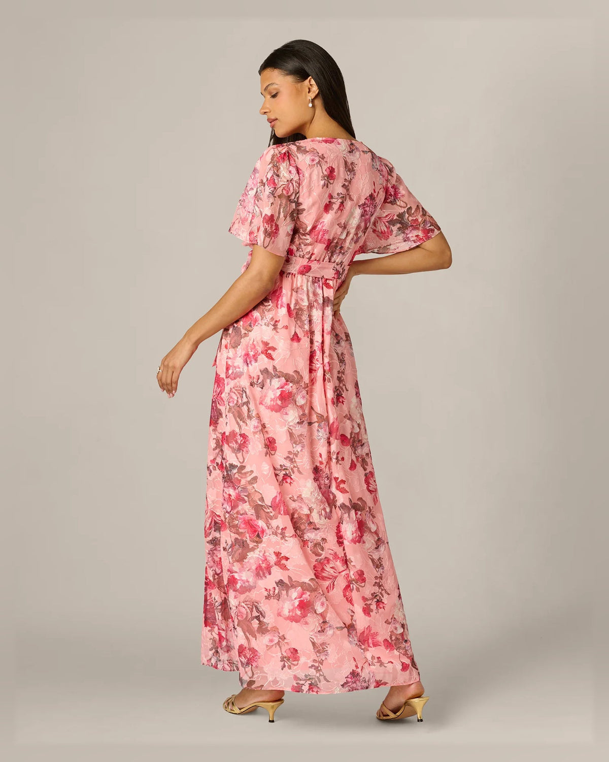 v neck a-line maxi formal dress - image 2