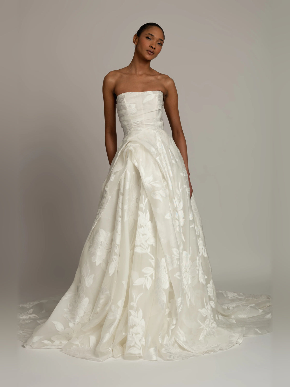 off shoulder ball-gown floor-length formal dress - image 2