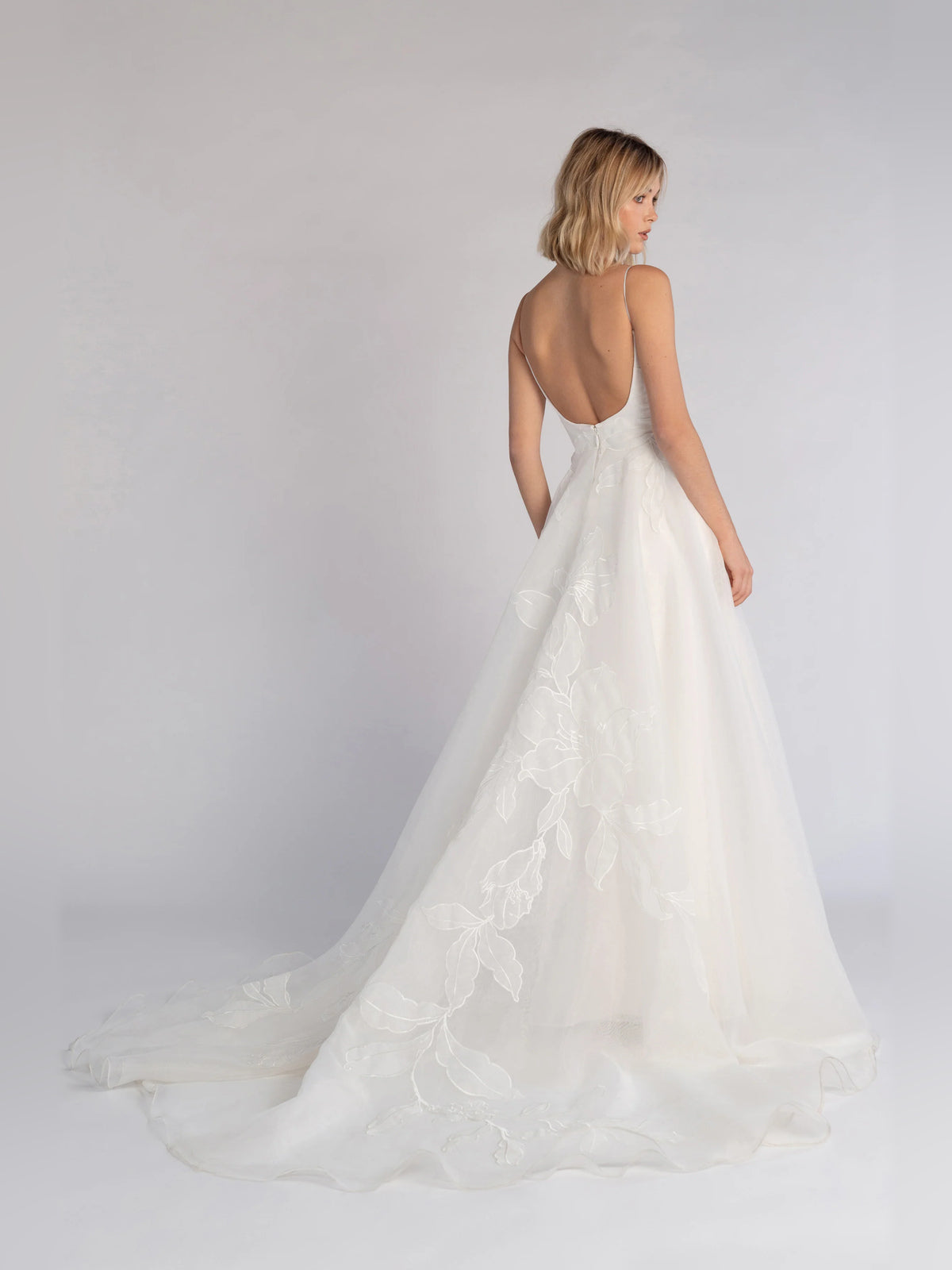 scoop neck ball-gown floor-length formal dress - image 2