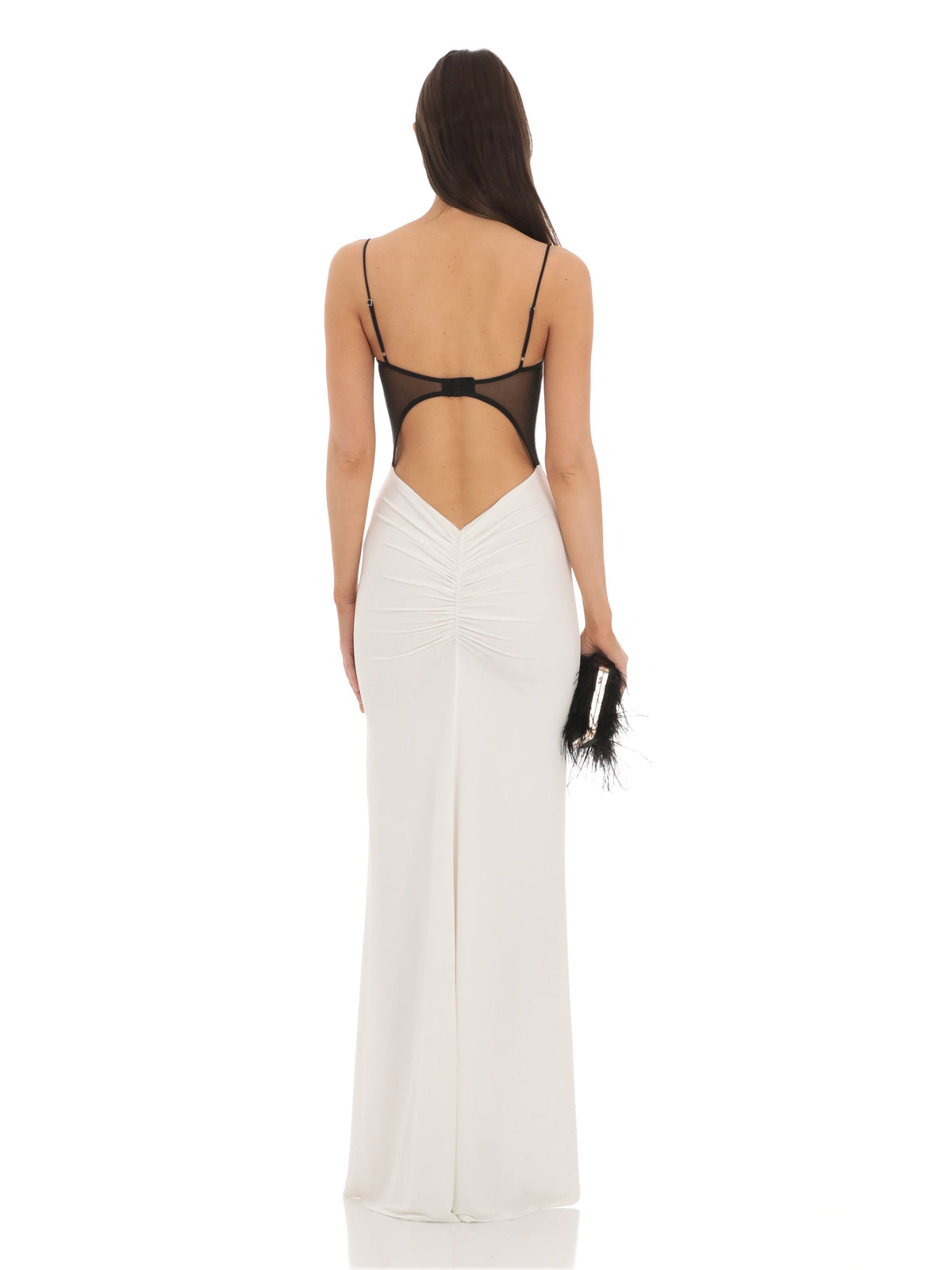 White bridesmaid dress with a-line silhouette