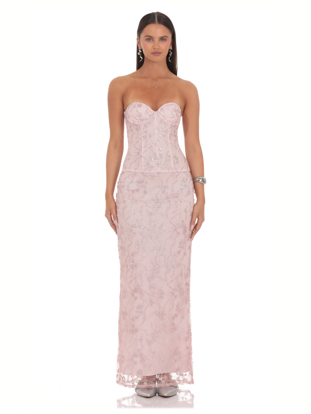 Blush Pink bridesmaid dress with a-line silhouette