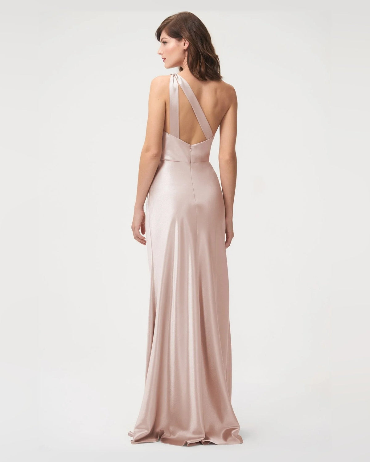 one shoulder a-line floor-length formal dress - image 2