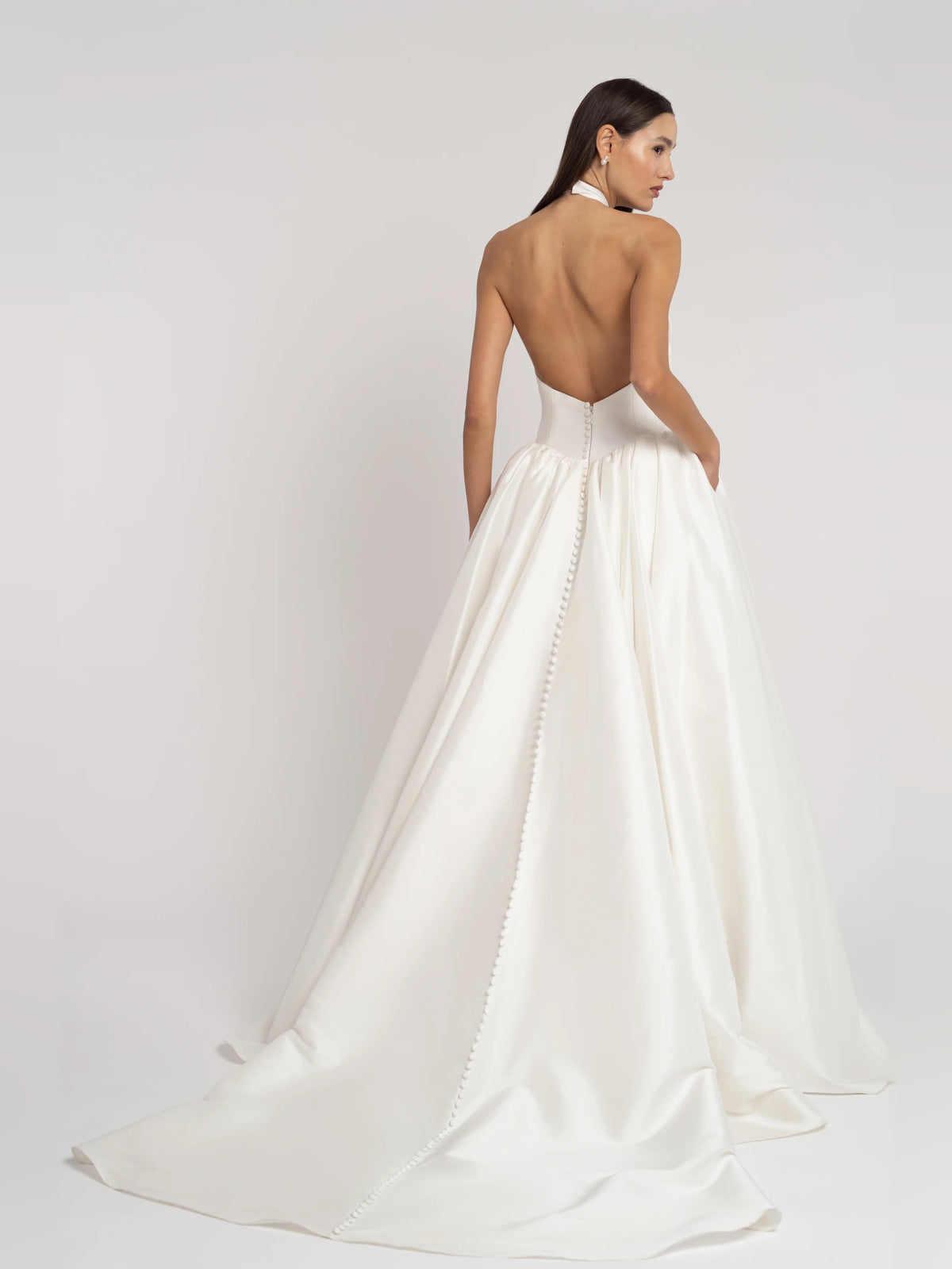 halter neck ball-gown floor-length formal dress - image 2