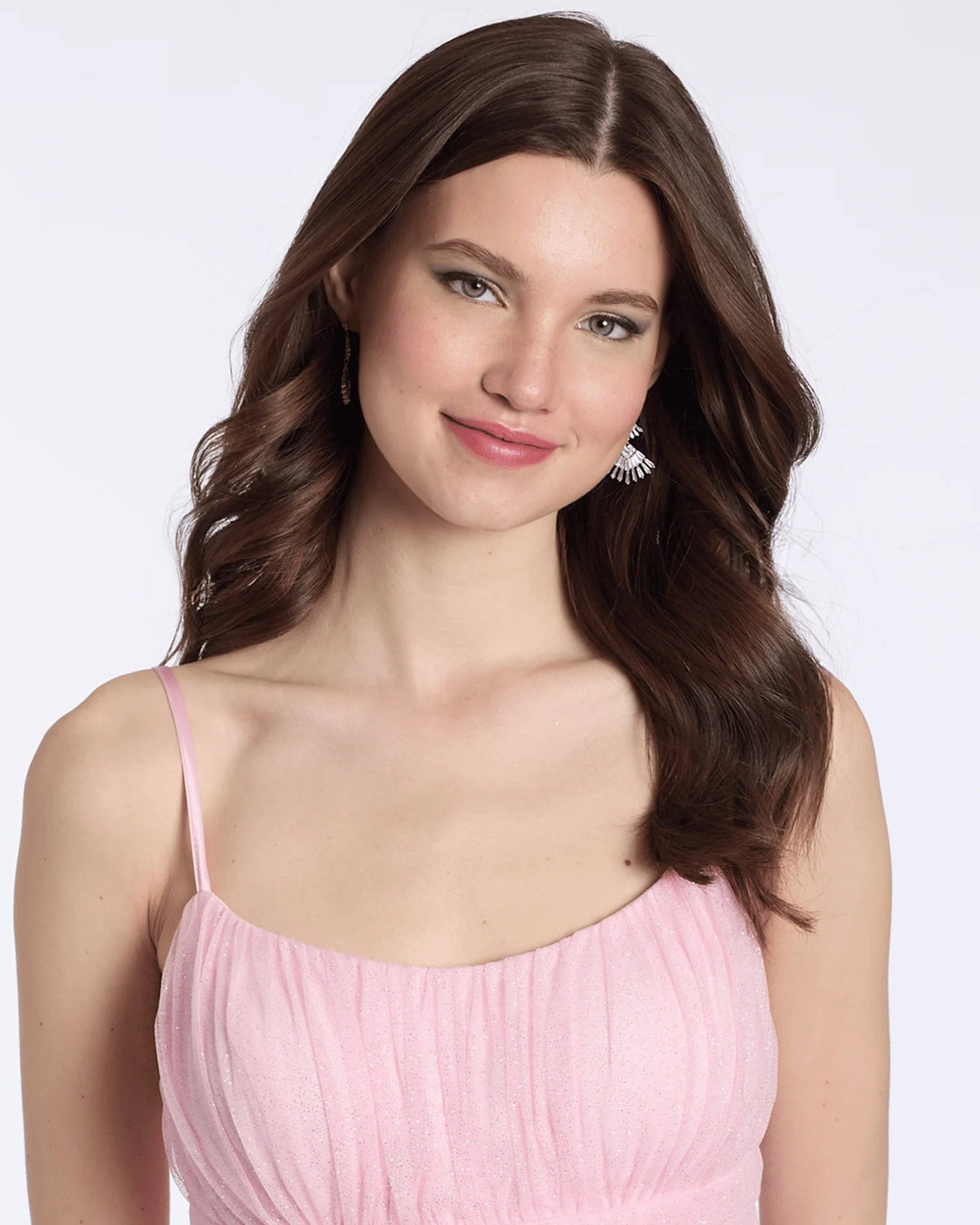 spaghetti strap a-line maxi homecoming dress - image 2